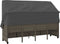 vidaXL - Ligbed - met - luifel - en - kussens - poly - rattan grijs