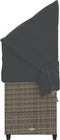 vidaXL - Ligbed - met - luifel - en - kussens - poly - rattan grijs