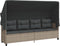 vidaXL - Ligbed - met - luifel - en - kussens - poly - rattan lichtgrijs