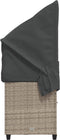 vidaXL - Ligbed - met - luifel - en - kussens - poly - rattan lichtgrijs