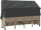 vidaXL - Ligbed - met - luifel - en - kussens - poly - rattan lichtgrijs