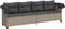 vidaXL - Ligbed - met - luifel - en - kussens - poly - rattan lichtgrijs