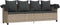 vidaXL - Ligbed - met - luifel - en - kussens - poly - rattan lichtgrijs