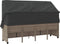 vidaXL - Ligbed - met - luifel - en - kussens - poly - rattan lichtgrijs