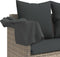 vidaXL - Ligbed - met - luifel - en - kussens - poly - rattan lichtgrijs