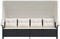 vidaXL - Ligbed - met - luifel - en - kussens - poly - rattan - zwart