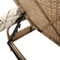 vidaXL - Ligbed - met - luifel - en - tafel - poly - rattan - beige