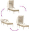 vidaXL - Ligbed - met - luifel - en - tafel - poly - rattan - beige