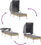 vidaXL - Ligbed - met - luifel - en - tafel - poly - rattan - beige