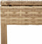 vidaXL - Ligbed - met - luifel - en - tafel - poly - rattan - beige