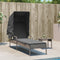 vidaXL - Ligbed - met - luifel - en - tafel - poly - rattan - grijs