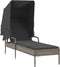vidaXL - Ligbed - met - luifel - en - tafel - poly - rattan - grijs