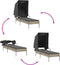 vidaXL - Ligbed - met - luifel - en - tafel - poly - rattan - lichtgrijs