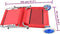 vidaXL - Ligbed - met - luifel - en - wieltjes - inklapbaar - staal - rood