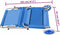 vidaXL - Ligbed - met - luifel - en - wieltjes - inklapbaar - staal - blauw