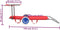 vidaXL - Ligbed - met - luifel - en - wieltjes - inklapbaar - staal - rood