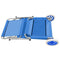 vidaXL - Ligbed - met - luifel - en - wieltjes - inklapbaar - staal - blauw