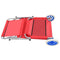 vidaXL - Ligbed - met - luifel - en - wieltjes - inklapbaar - staal - rood