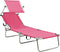 vidaXL - Ligbed - met - luifel - inklapbaar - staal - magenta