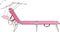 vidaXL - Ligbed - met - luifel - inklapbaar - staal - magenta