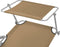 vidaXL - Ligbed - met - luifel - inklapbaar - staal - taupe
