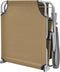 vidaXL - Ligbed - met - luifel - inklapbaar - staal - taupe