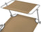 vidaXL - Ligbed - met - luifel - inklapbaar - staal - taupe