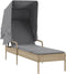 vidaXL - Ligbed - met - luifel - poly - rattan - beige