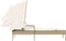 vidaXL - Ligbed - met - luifel - poly - rattan - beige