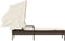 vidaXL - Ligbed - met - luifel - poly - rattan - bruin