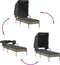 vidaXL - Ligbed - met - luifel - poly - rattan - grijs