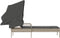 vidaXL - Ligbed - met - luifel - poly - rattan - lichtgrijs