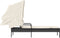 vidaXL - Ligbed - met - luifel - poly - rattan - zwart