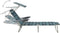 vidaXL - Ligbed - met - luifel - staal - bladpatroon