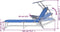 vidaXL - Ligbed - met - luifel - staal - blauw