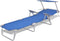 vidaXL - Ligbed - met - luifel - staal - blauw