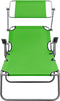 vidaXL - Ligbed - met - luifel - staal - groen
