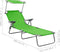 vidaXL - Ligbed - met - luifel - staal - groen