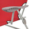 vidaXL - Ligbed - met - luifel - staal - rood