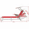 vidaXL - Ligbed - met - luifel - staal - rood