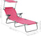 vidaXL - Ligbed - met - luifel - staal - roze