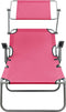 vidaXL - Ligbed - met - luifel - staal - roze