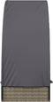 vidaXL - Ligbed - met - rond - dak - 211x57x140 - cm - poly - rattan - grijs
