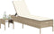 vidaXL - Ligbed - met - tafel - en - kussen - poly - rattan - beige