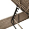 vidaXL - Ligbed - met - tafel - en - kussen - poly - rattan - beige