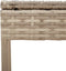 vidaXL - Ligbed - met - tafel - en - kussen - poly - rattan - beige