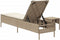 vidaXL - Ligbed - met - tafel - en - kussen - poly - rattan - beige