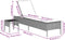 vidaXL - Ligbed - met - tafel - en - kussen - poly - rattan - bruin