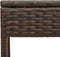 vidaXL - Ligbed - met - tafel - en - kussen - poly - rattan - bruin