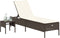 vidaXL - Ligbed - met - tafel - en - kussen - poly - rattan - bruin